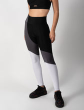 Cargar imagen en el visor de la galería, Sagitario Leggins | Combinado Negro-Gris-Blanco